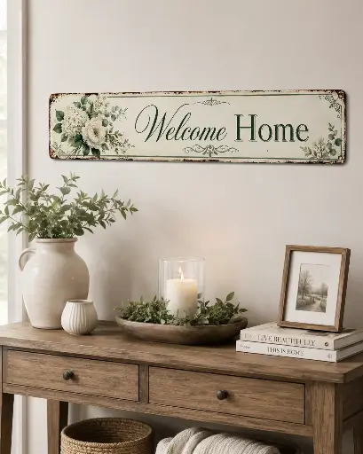 Custom Metal Sign 10×40 cm – Blank White Iron sheet for Wall Decor